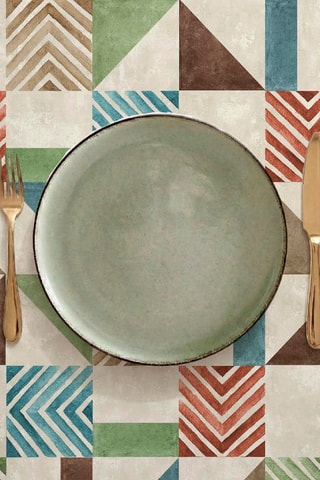 Nappe antitache Congo - Vert et blanc