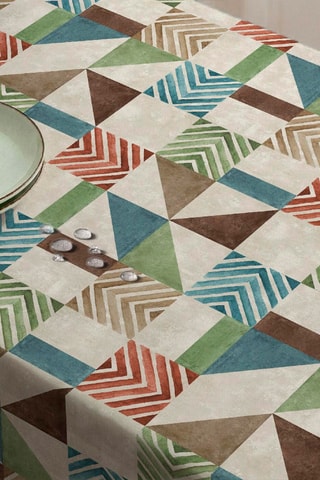 Nappe antitache Congo - Vert et blanc