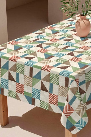 Nappe antitache Congo - Vert et blanc