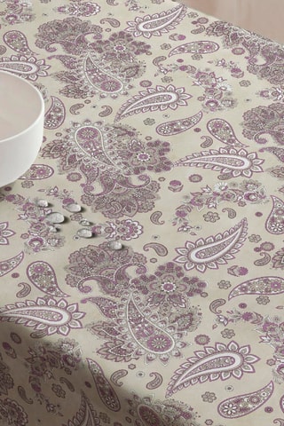 Nappe antitache Levilla - Taupe et violet