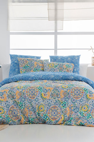 Housse de couette réversible Enna - Bleu