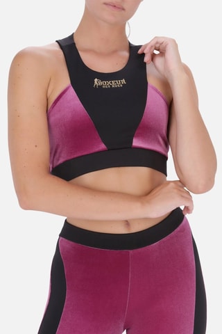 Sujetador deportivo de terciopelo - Violeta