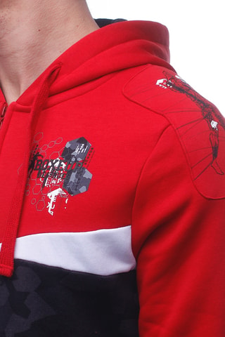Sudadera con capucha - Rojo