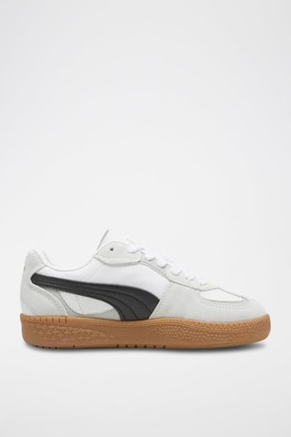 Zapatillas de nobuk Palermo  - Blanco, negro y marrón
