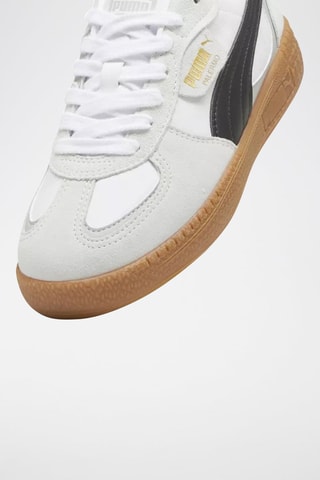 Zapatillas de nobuk Palermo  - Blanco, negro y marrón