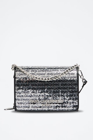 Sac bandoulière en cuir - Argenté