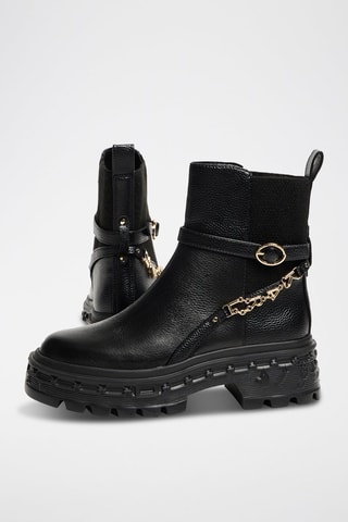 Bottines en cuir - Noir