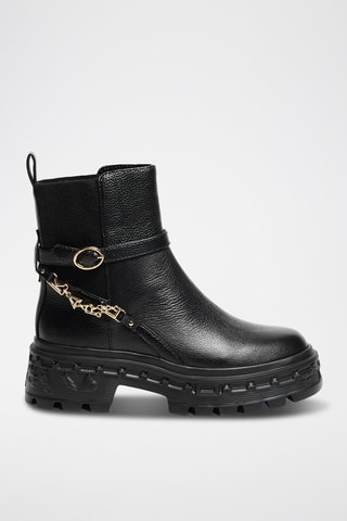 Bottines en cuir - Noir