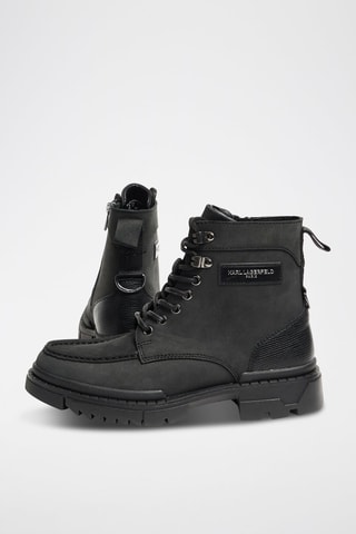 Bottines en cuir - Noir