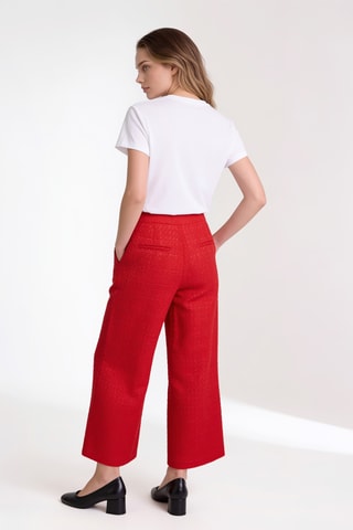 Pantalon wide legs - Rouge