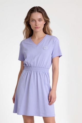 Robe patineuse en coton biologique - Mauve