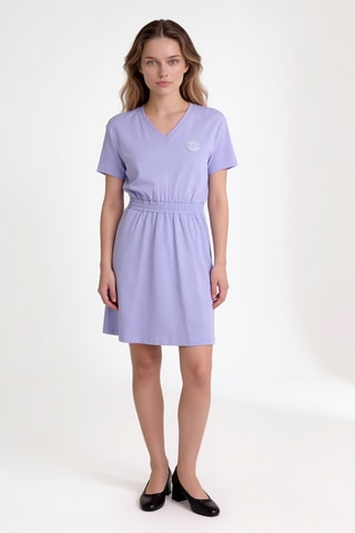 Robe patineuse en coton biologique - Mauve