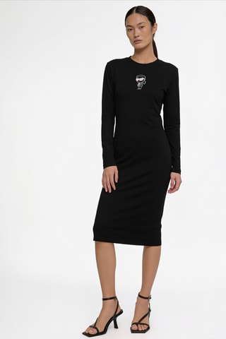 Robe t-shirt en coton biologique - Noir