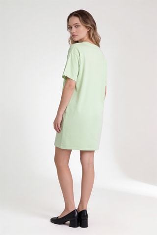 Robe droite en coton biologique - Vert menthe
