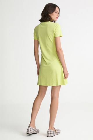 Robe droite en coton biologique - Jaune pâle