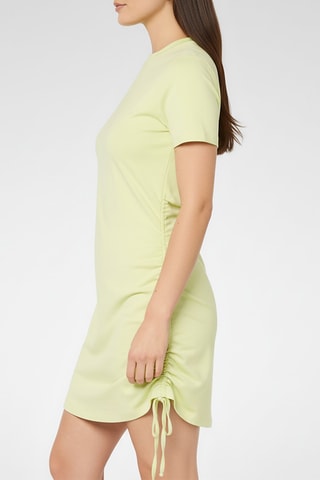 Robe droite en coton biologique - Jaune pâle