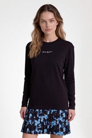 Robe trompe-l’œil - Noir