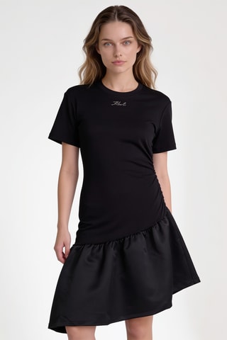 Robe droite en coton biologique - Noir