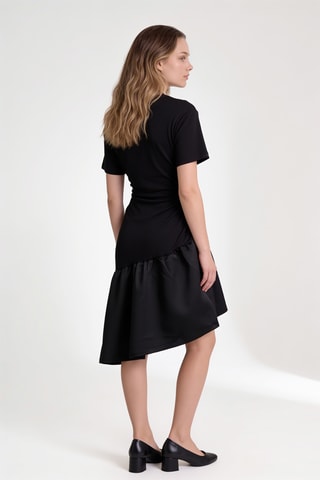 Robe droite en coton biologique - Noir