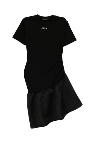 Robe droite en coton biologique - Noir