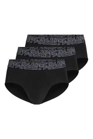 3 slips en coton biologique - Noir