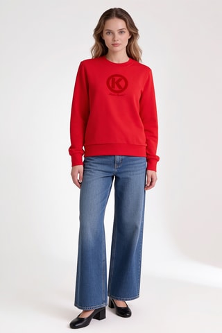 Sweat en coton biologique - Rouge