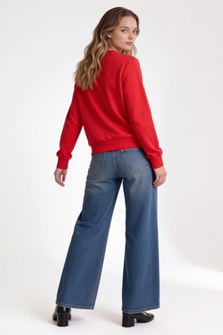 Sweat en coton biologique - Rouge