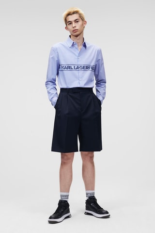 Short en laine - Bleu marine