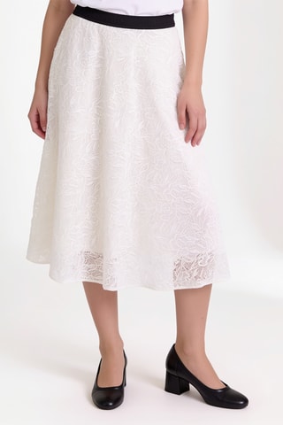 Jupe midi - Blanc