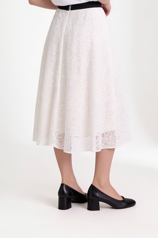 Jupe midi - Blanc