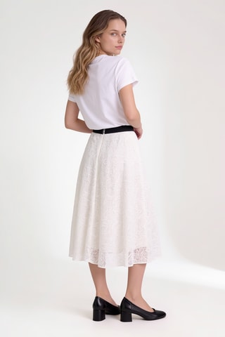 Jupe midi - Blanc