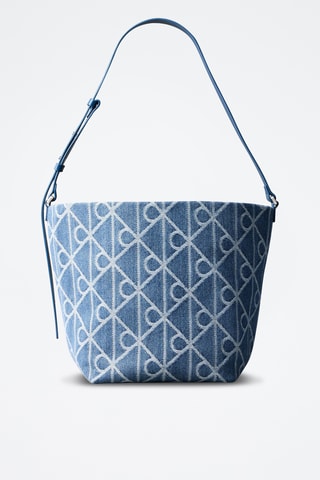 Sac seau en jean - Bleu foncé