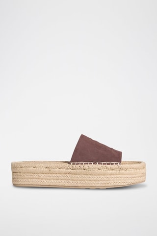 Mules en nubuck - Marron foncé