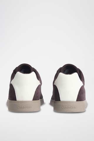 Baskets en nubuck - Bordeaux et blanc