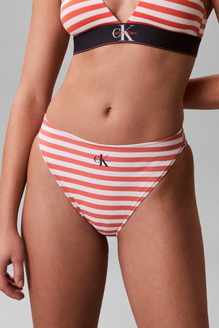 Bas de maillot taille haute - Orange
