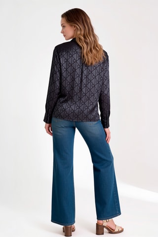 Chemise de pyjama relaxed Aop - Noir