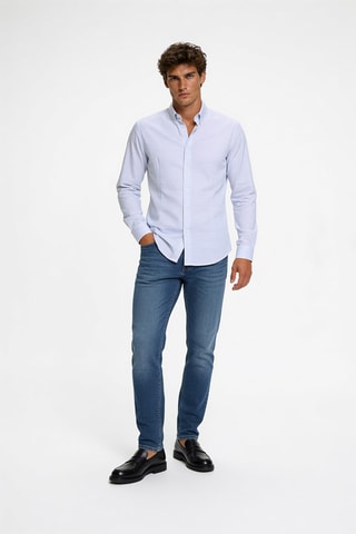 Chemise slim - Ciel