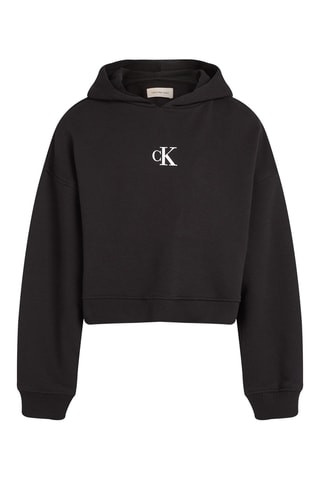 Sweat à capuche en coton biologique - Noir
