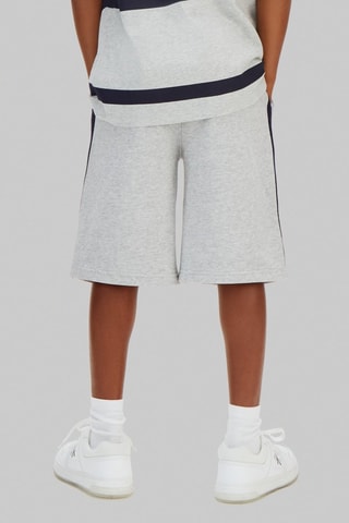 Short en coton biologique - Gris chiné