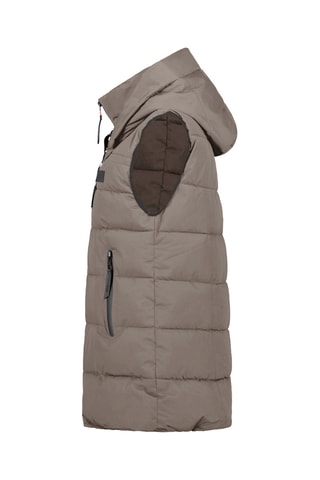 Doudoune à capuche sans manches Dolbana - Taupe