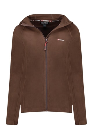 Veste polaire à capuche Tugoodana - Blanc, marron et rouge