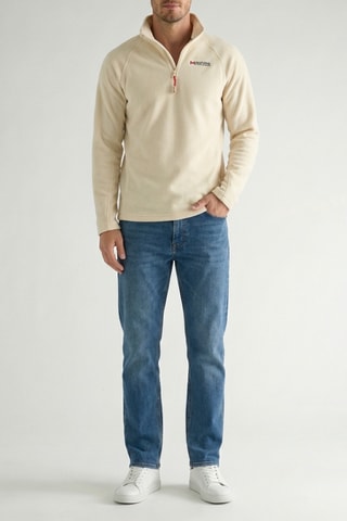 Sweat polaire - Blanc et rouge