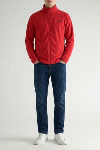Veste polaire - Blanc, noir et rouge