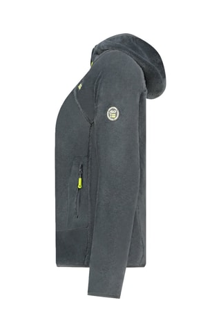 Veste polaire à capuche Uternel - Gris et jaune