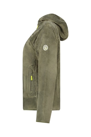Veste polaire à capuche Uternel - Blanc et vert