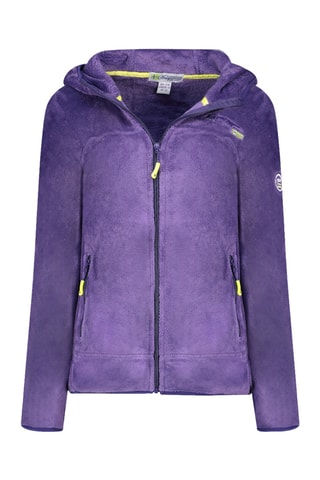 Veste polaire à capuche Uternel - Blanc, vert et violet