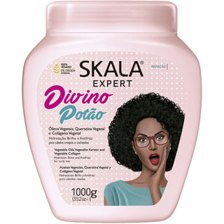 Crème de soin nourrissante vegan - Ricin, argan & kératine - Cheveux bouclés à crépus -1 L