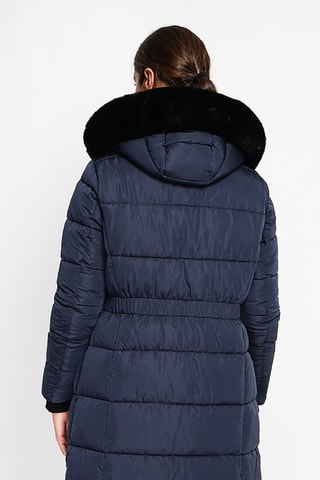 Gewatteerde Jas met Capuchon - Donkerblauw