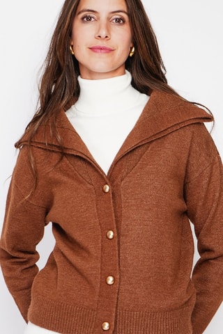 Gilet oversize - Marron