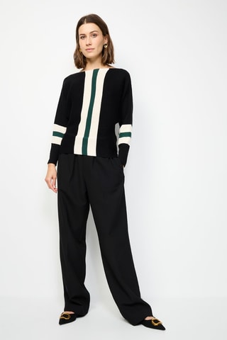 Pull - Blanc, noir et vert